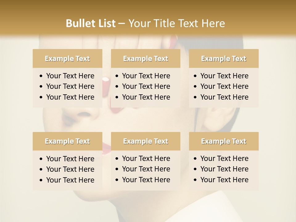 Vogue Lovely Caucasian PowerPoint Template