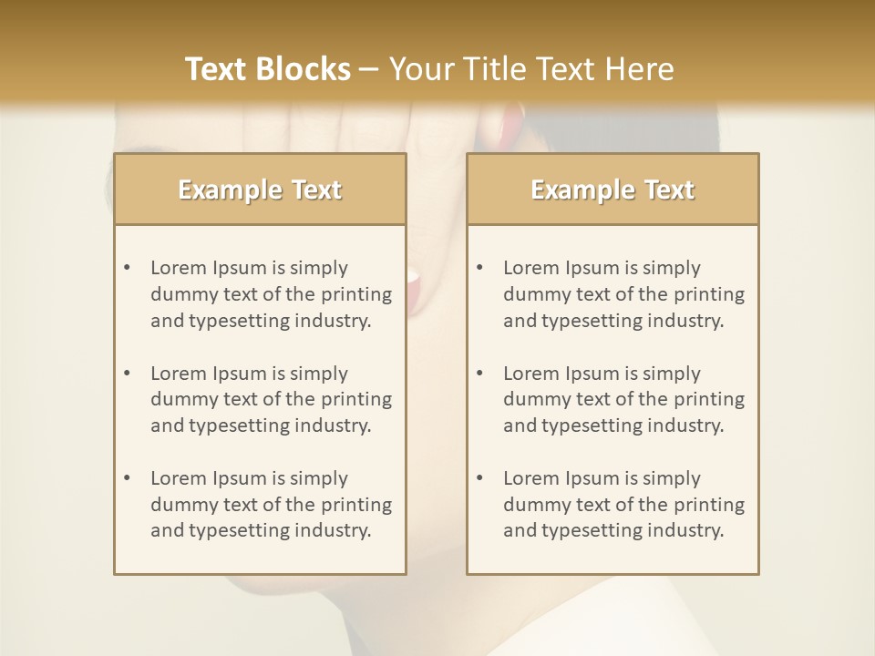 Vogue Lovely Caucasian PowerPoint Template