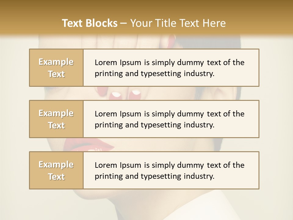 Vogue Lovely Caucasian PowerPoint Template