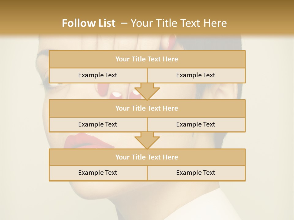 Vogue Lovely Caucasian PowerPoint Template