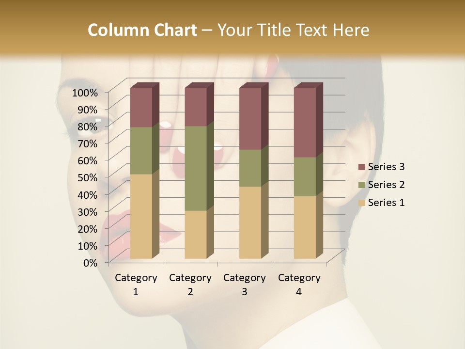 Vogue Lovely Caucasian PowerPoint Template