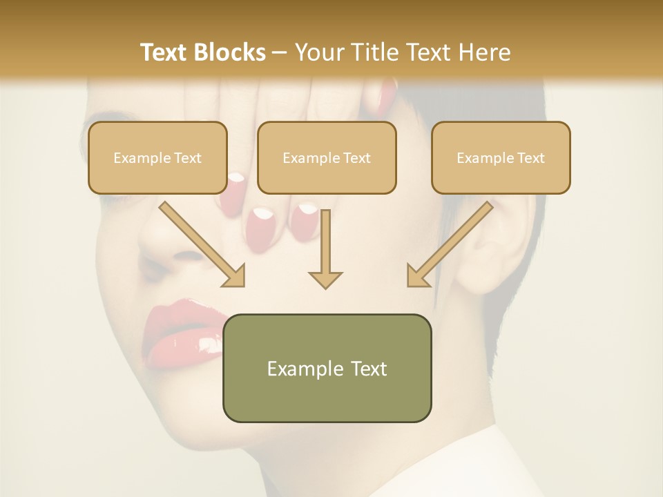 Vogue Lovely Caucasian PowerPoint Template