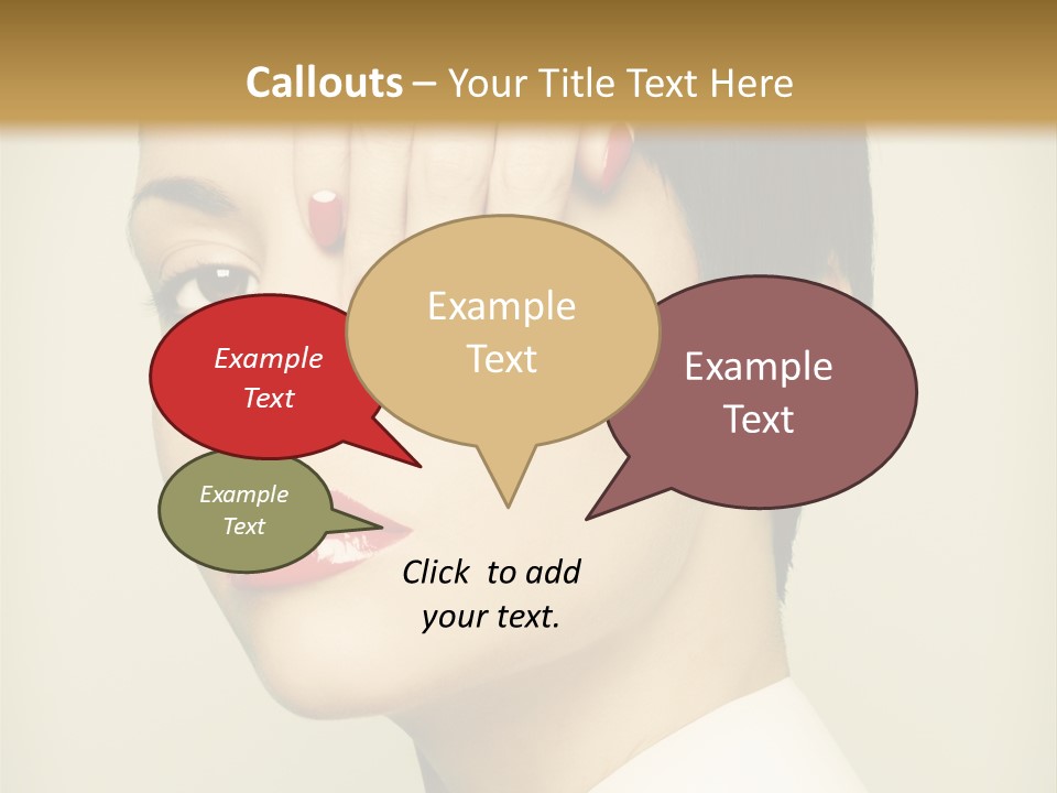 Vogue Lovely Caucasian PowerPoint Template