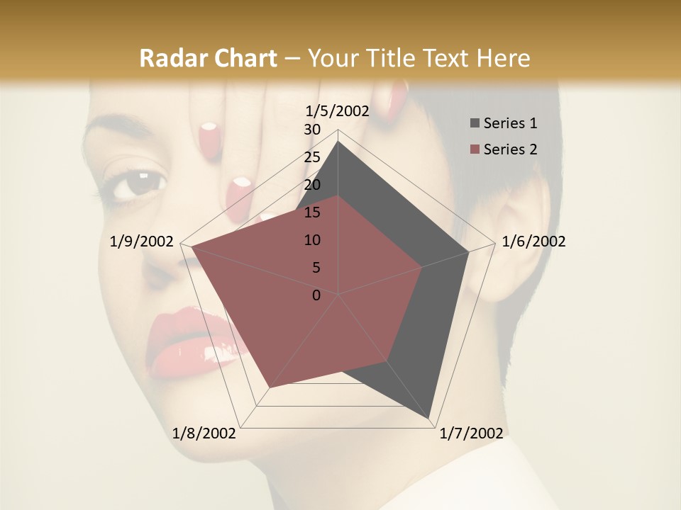 Vogue Lovely Caucasian PowerPoint Template