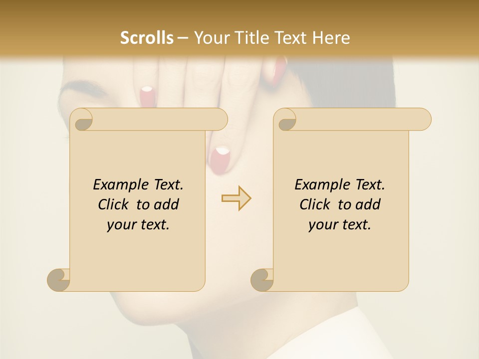 Vogue Lovely Caucasian PowerPoint Template