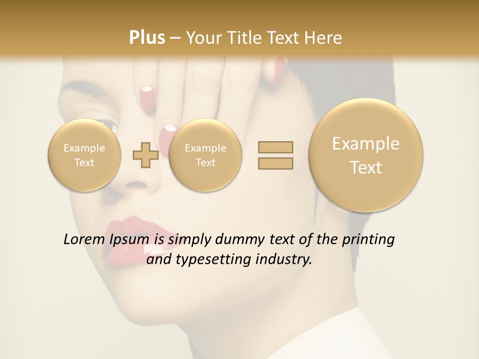 Vogue Lovely Caucasian PowerPoint Template