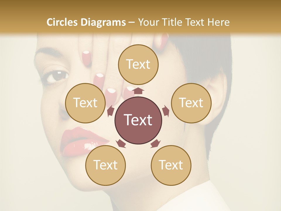 Vogue Lovely Caucasian PowerPoint Template