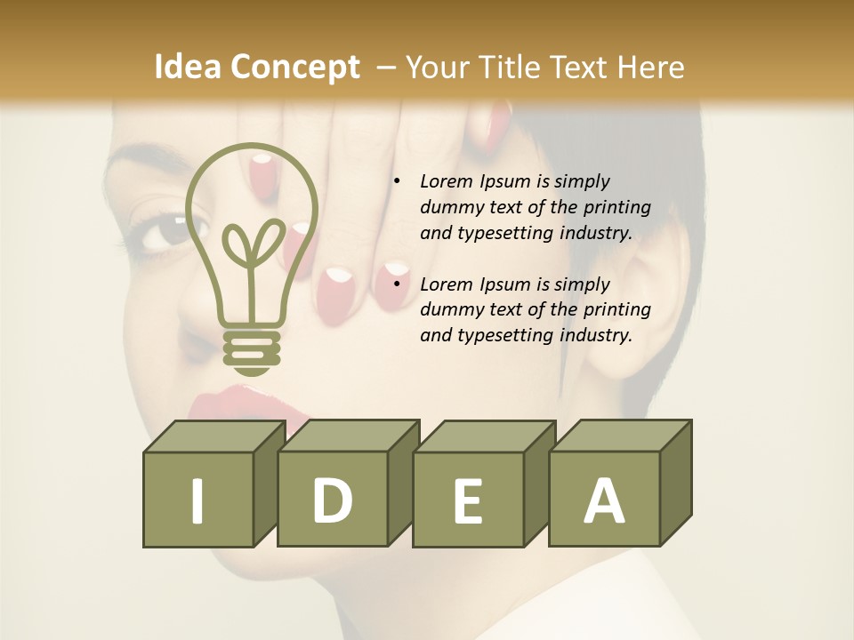 Vogue Lovely Caucasian PowerPoint Template