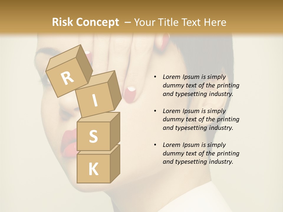 Vogue Lovely Caucasian PowerPoint Template