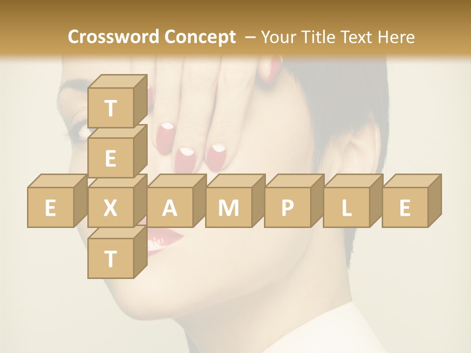 Vogue Lovely Caucasian PowerPoint Template