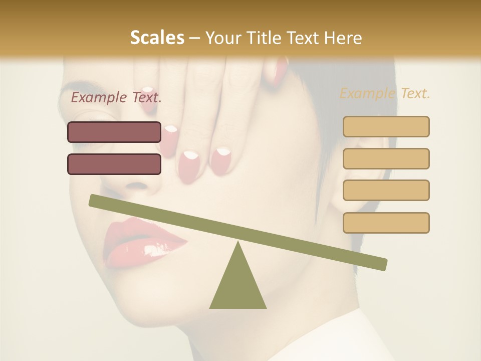 Vogue Lovely Caucasian PowerPoint Template