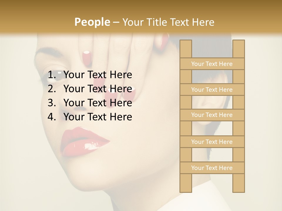 Vogue Lovely Caucasian PowerPoint Template