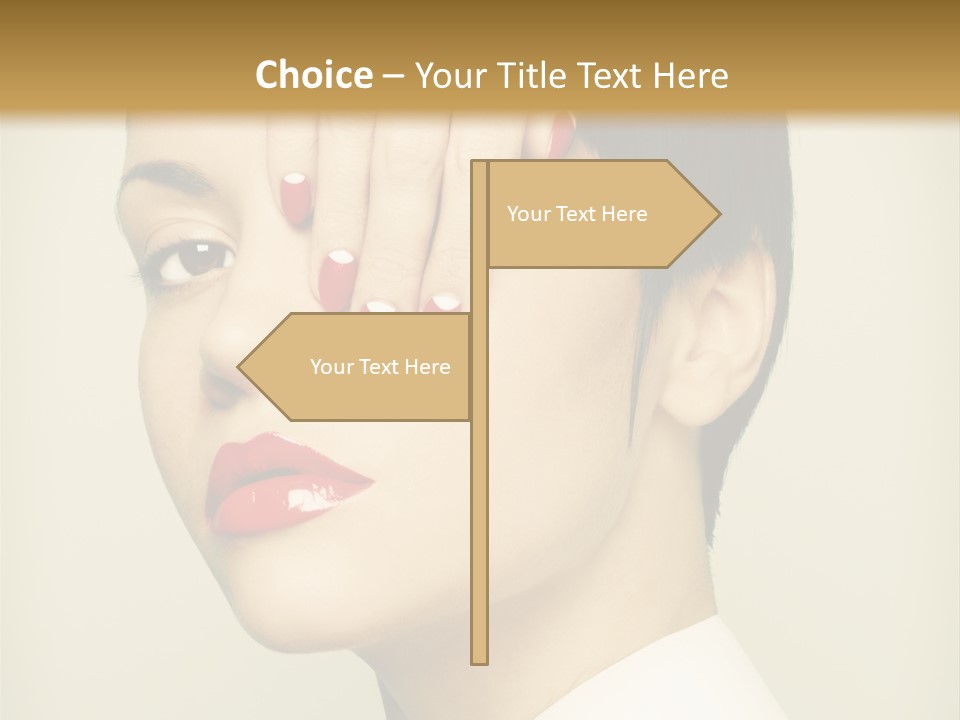 Vogue Lovely Caucasian PowerPoint Template