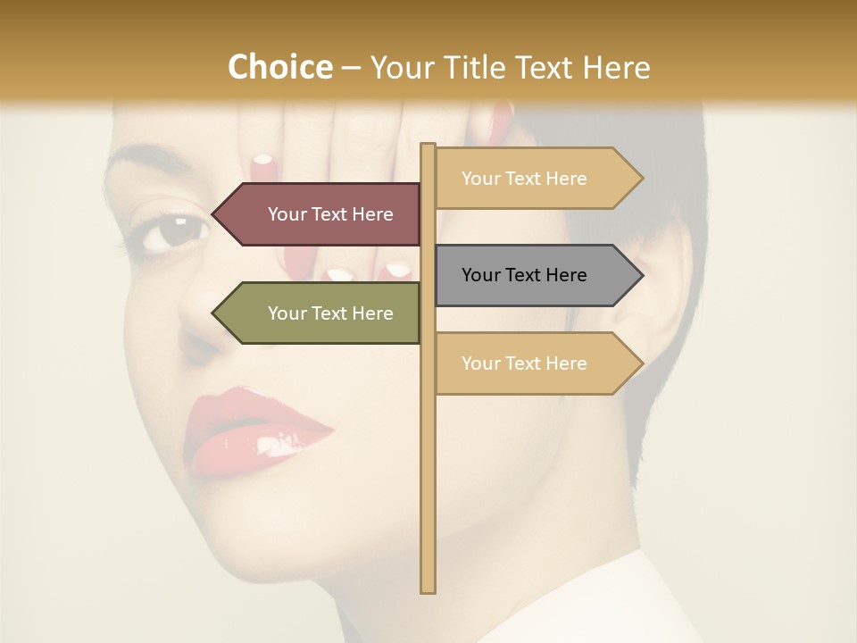 Vogue Lovely Caucasian PowerPoint Template