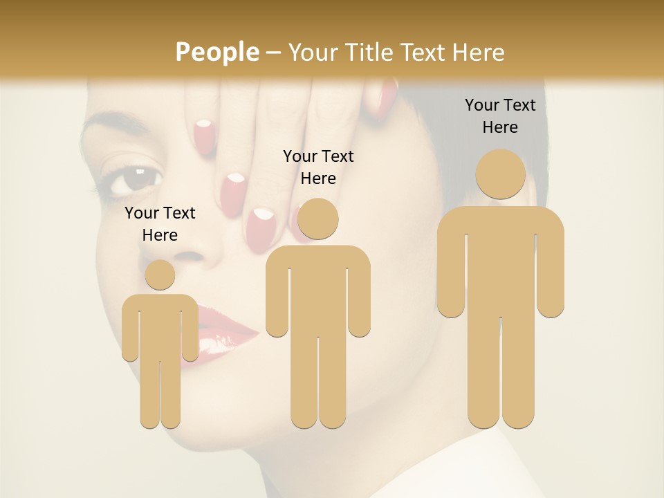 Vogue Lovely Caucasian PowerPoint Template