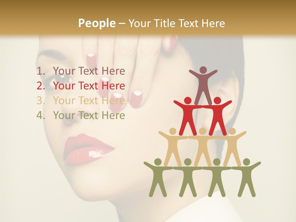 Vogue Lovely Caucasian PowerPoint Template