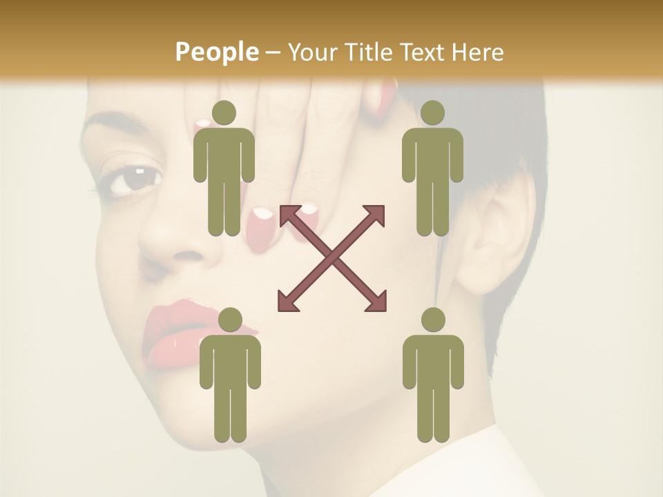 Vogue Lovely Caucasian PowerPoint Template