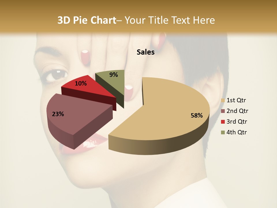 Vogue Lovely Caucasian PowerPoint Template