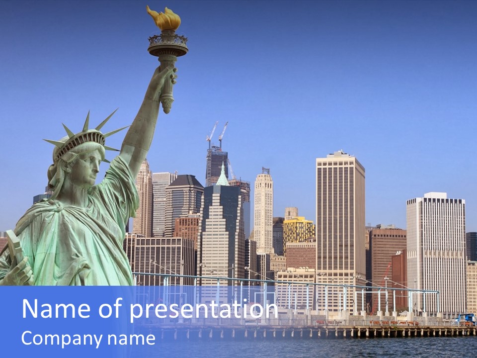 Waterfront Lower Freedom PowerPoint Template