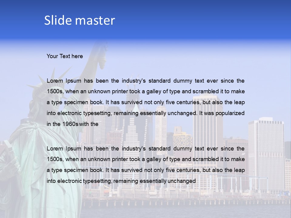 Waterfront Lower Freedom PowerPoint Template