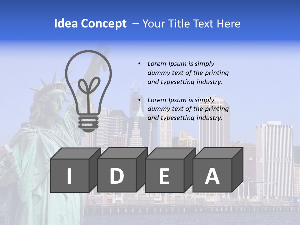 Waterfront Lower Freedom PowerPoint Template