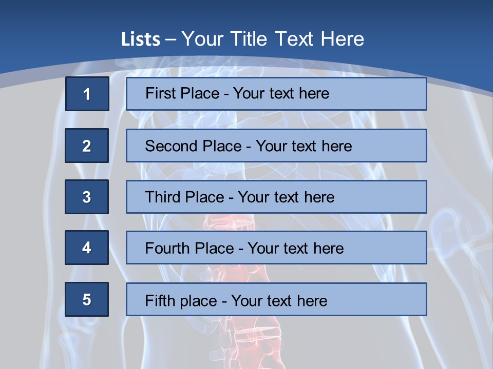Rheumatism Lumbar Vertebrae PowerPoint Template