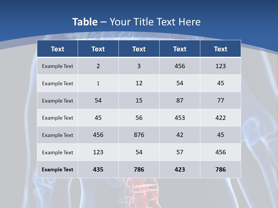 Rheumatism Lumbar Vertebrae PowerPoint Template