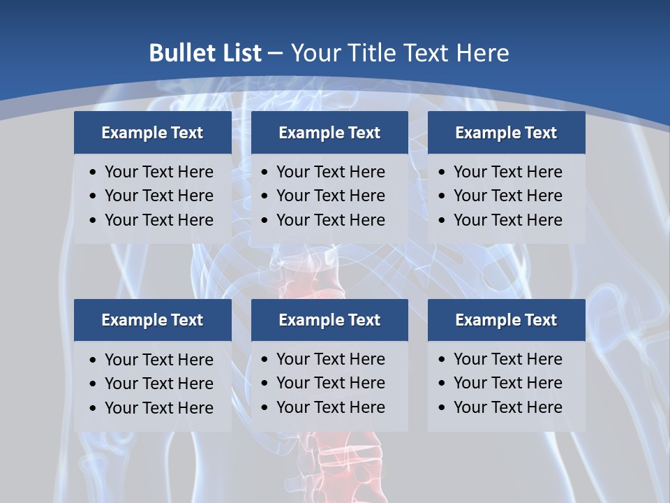 Rheumatism Lumbar Vertebrae PowerPoint Template