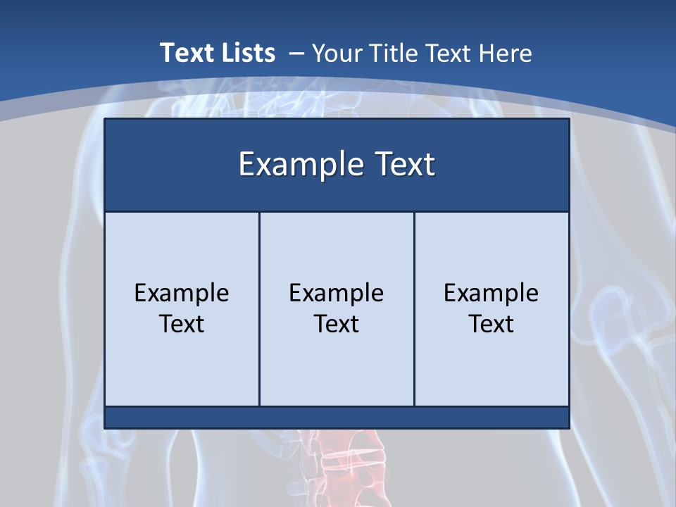 Rheumatism Lumbar Vertebrae PowerPoint Template