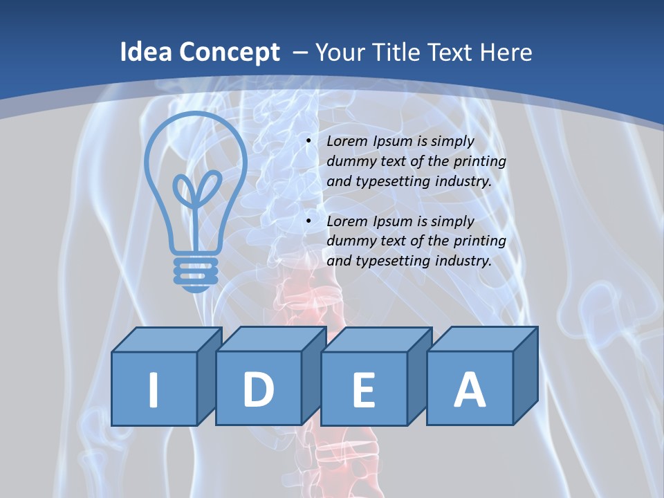 Rheumatism Lumbar Vertebrae PowerPoint Template