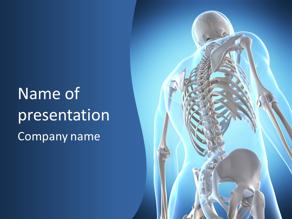 Vertebrae Spine Rendering PowerPoint Template