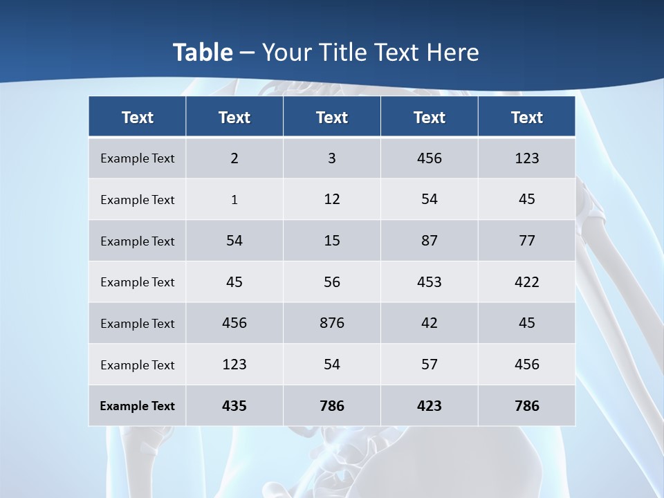Vertebrae Spine Rendering PowerPoint Template