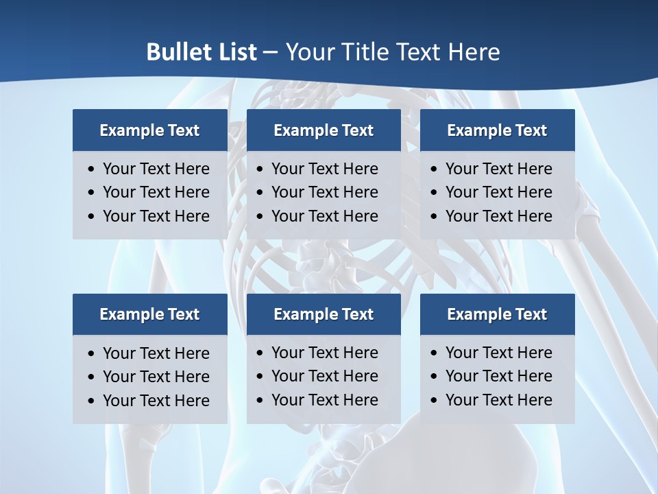 Vertebrae Spine Rendering PowerPoint Template