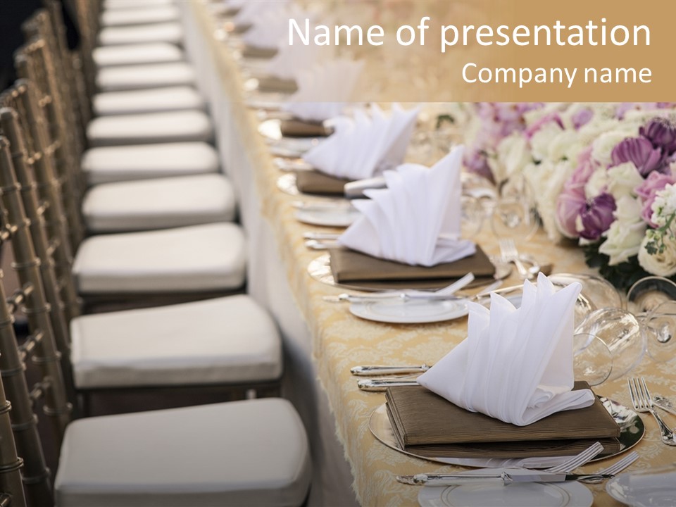 Table Event Lunch PowerPoint Template