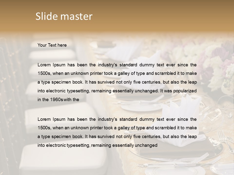 Table Event Lunch PowerPoint Template