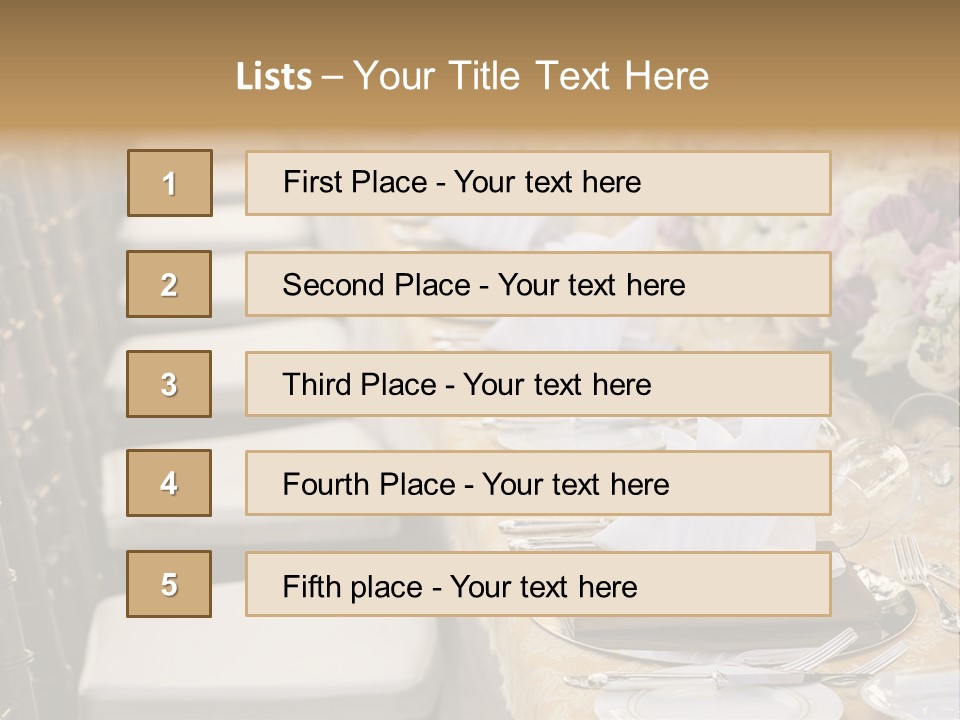 Table Event Lunch PowerPoint Template