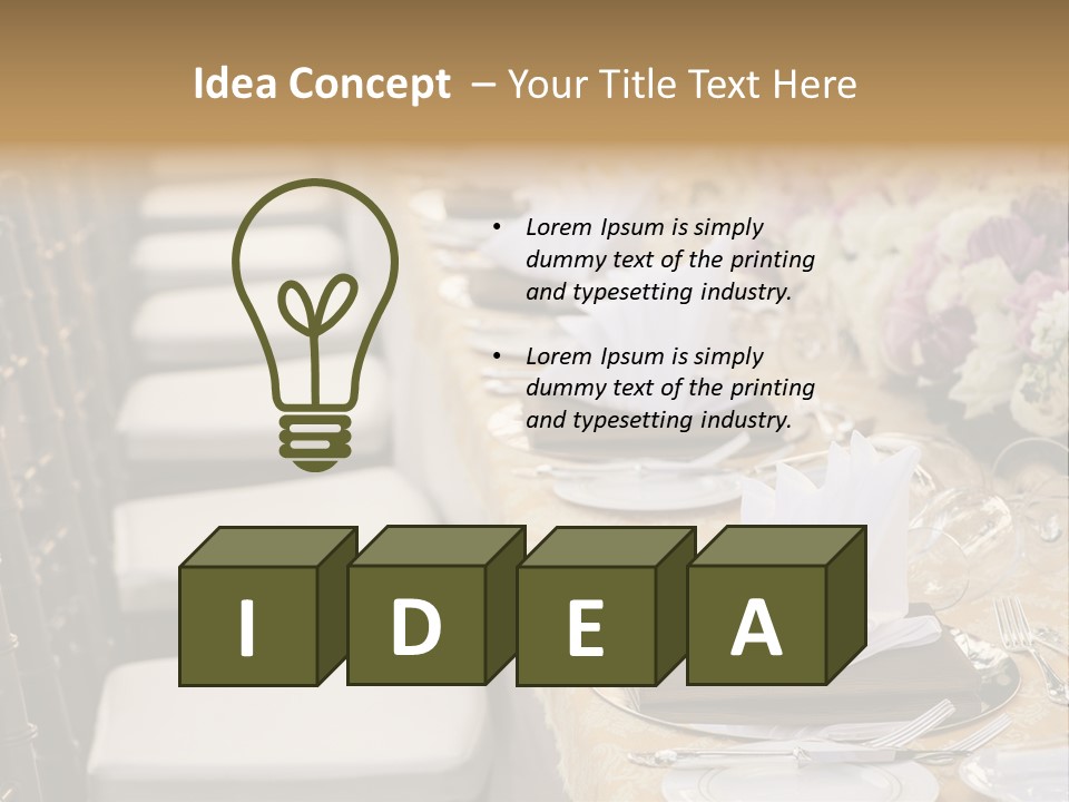 Table Event Lunch PowerPoint Template