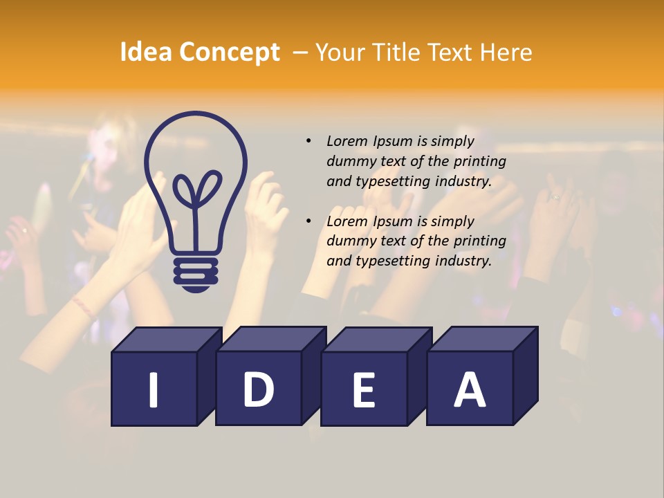 House Music Happy PowerPoint Template