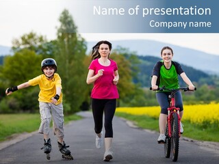 Child Women Horizontal PowerPoint Template