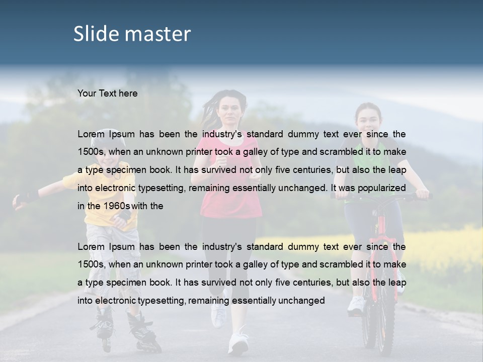 Child Women Horizontal PowerPoint Template