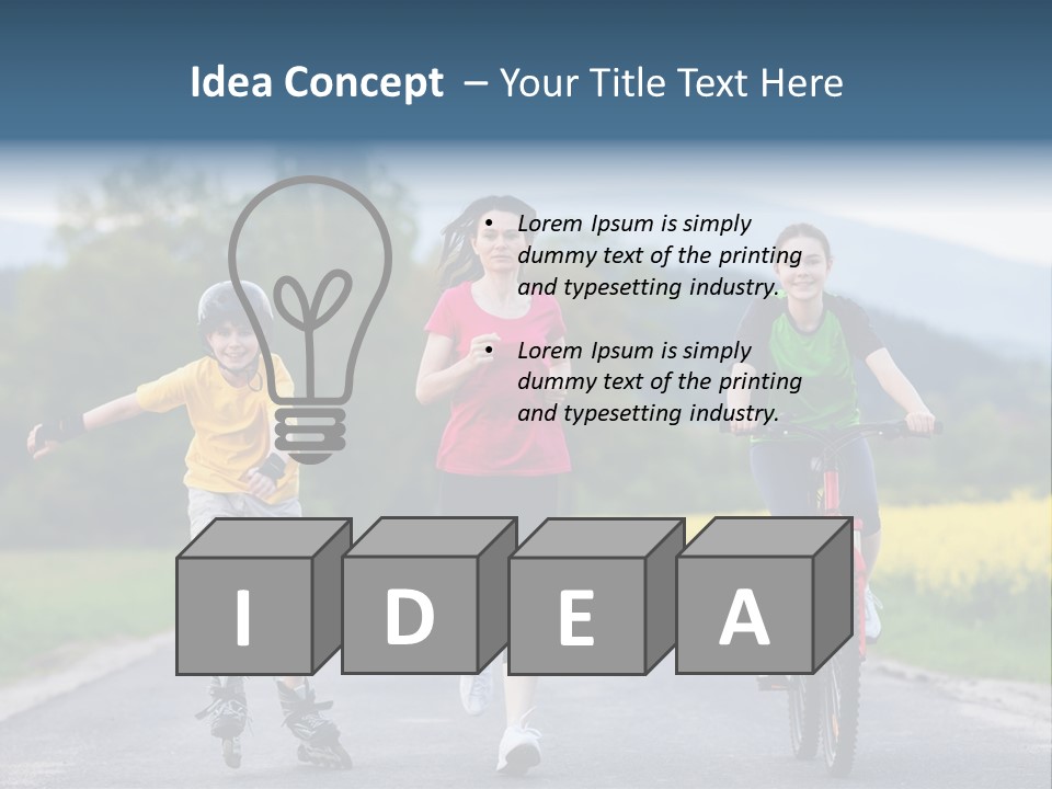 Child Women Horizontal PowerPoint Template