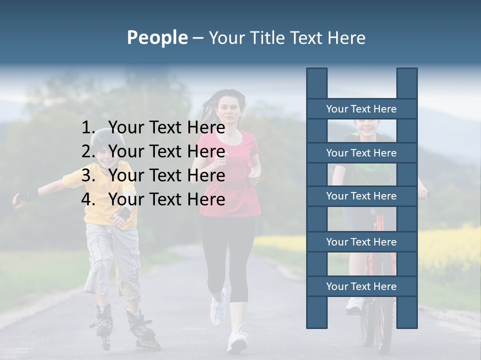 Child Women Horizontal PowerPoint Template