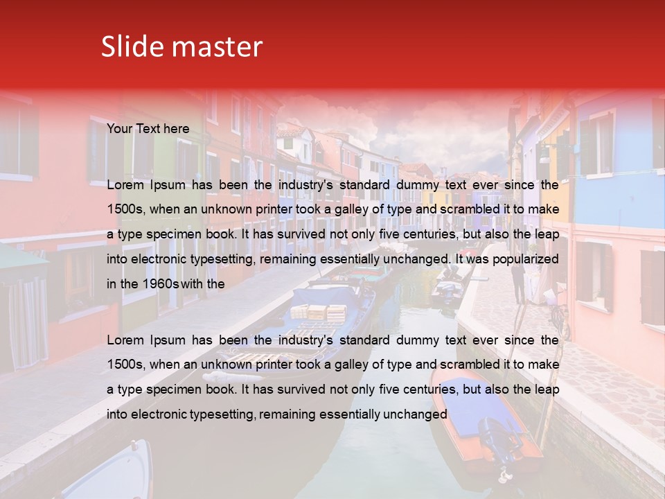 Building Cityscape Reflection PowerPoint Template