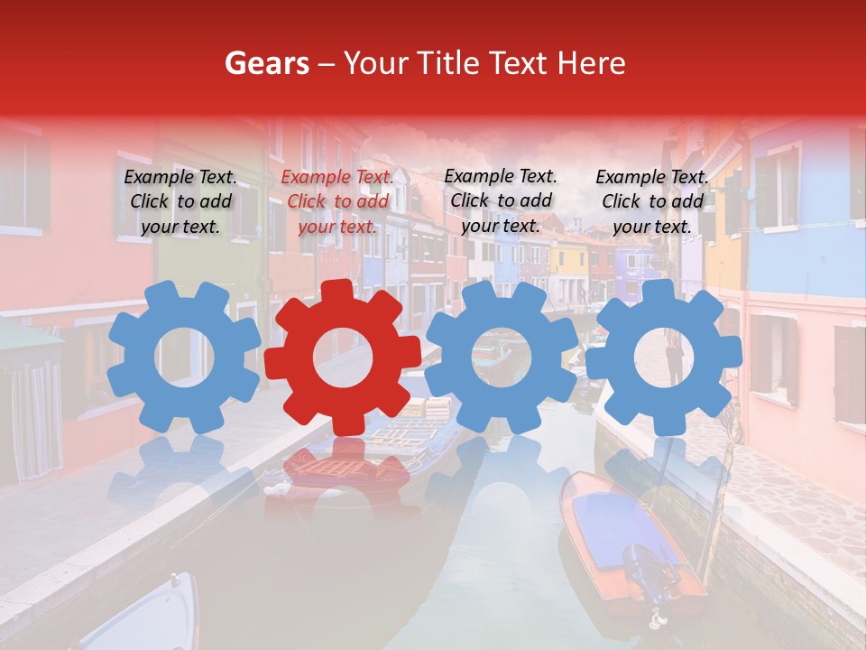 Building Cityscape Reflection PowerPoint Template