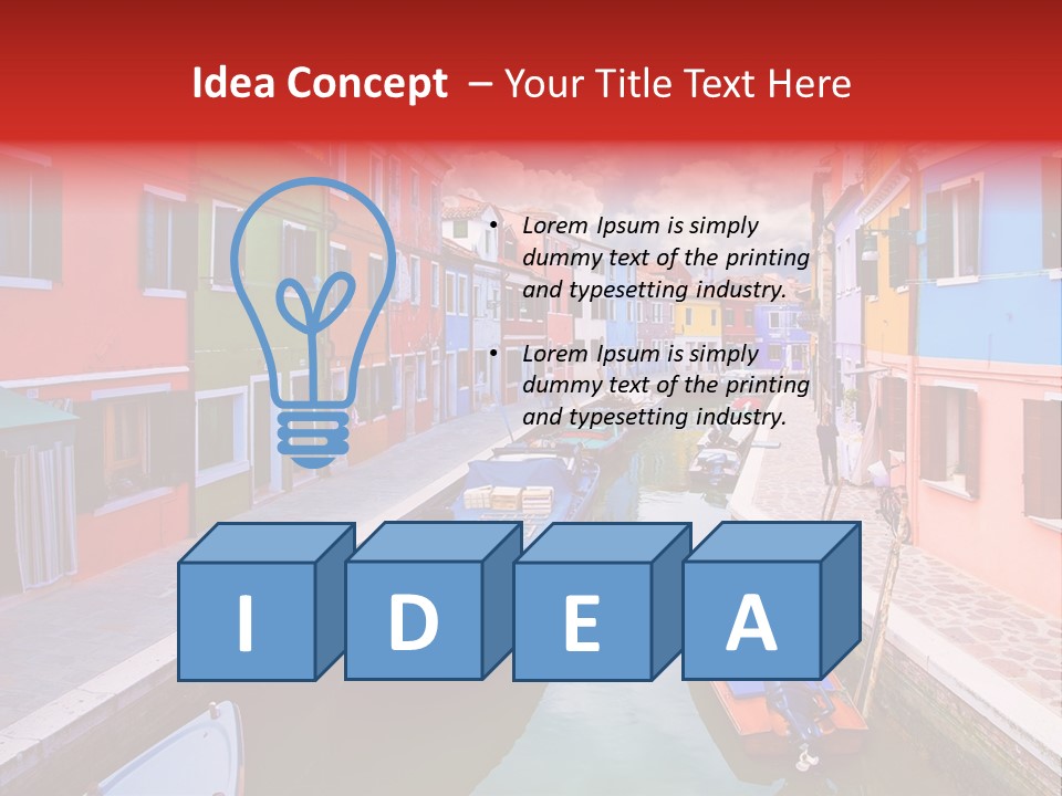 Building Cityscape Reflection PowerPoint Template