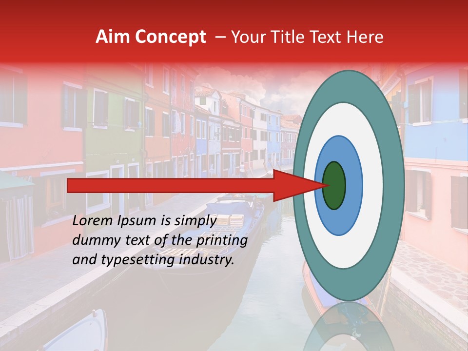 Building Cityscape Reflection PowerPoint Template