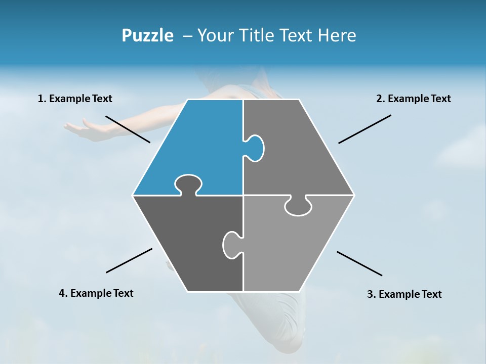 A Woman Jumping In The Air With Her Arms Outstretched PowerPoint Template