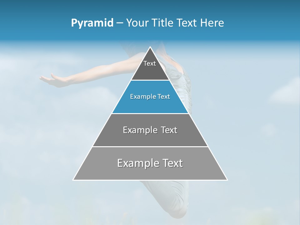 A Woman Jumping In The Air With Her Arms Outstretched PowerPoint Template