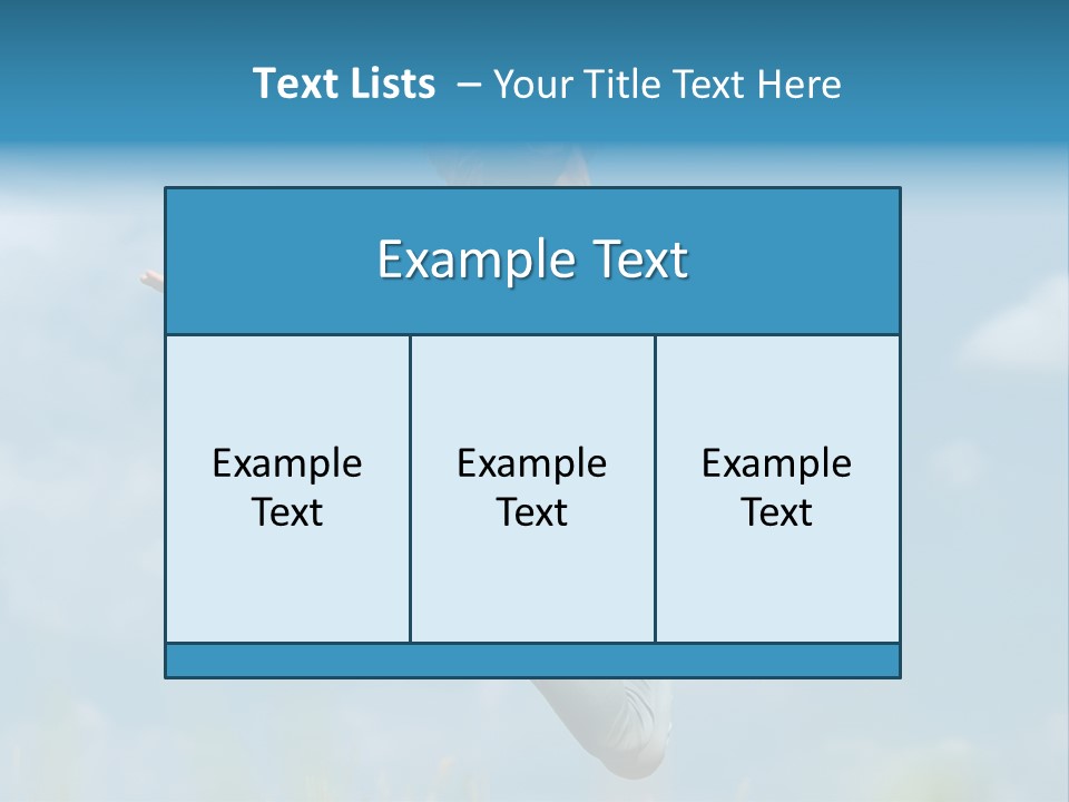 A Woman Jumping In The Air With Her Arms Outstretched PowerPoint Template