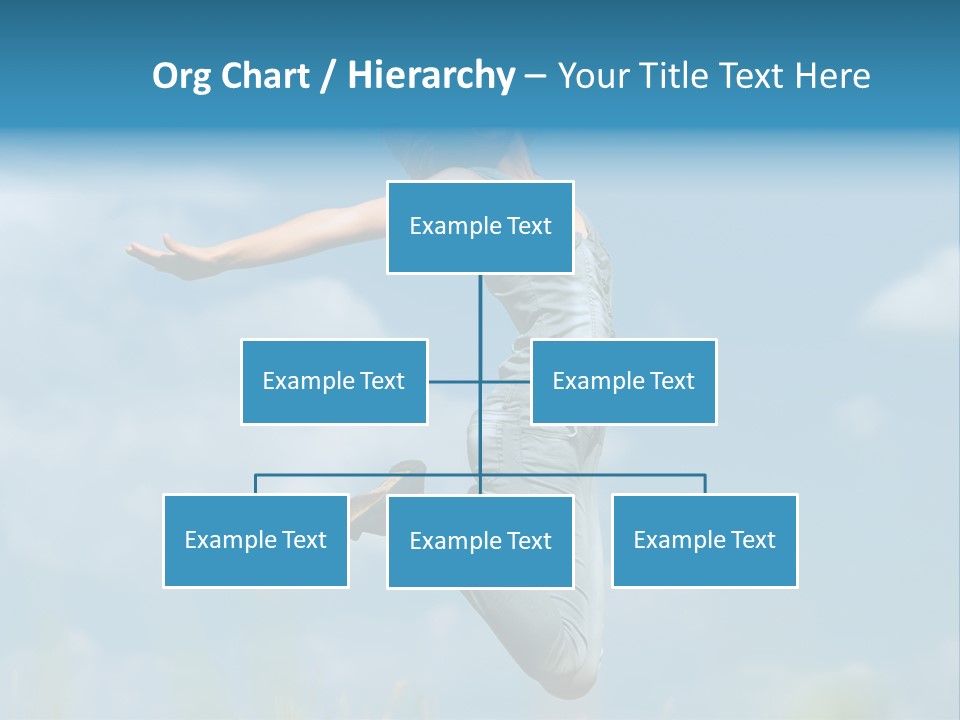 A Woman Jumping In The Air With Her Arms Outstretched PowerPoint Template